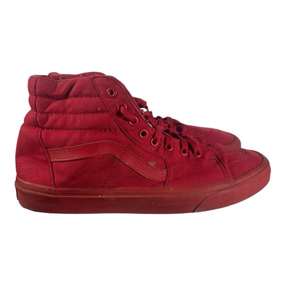 Vans Men’s Sk8-Hi 721500 Size 10.5 Red High Top Lace Up Skateboarding Sneakers main image 8
